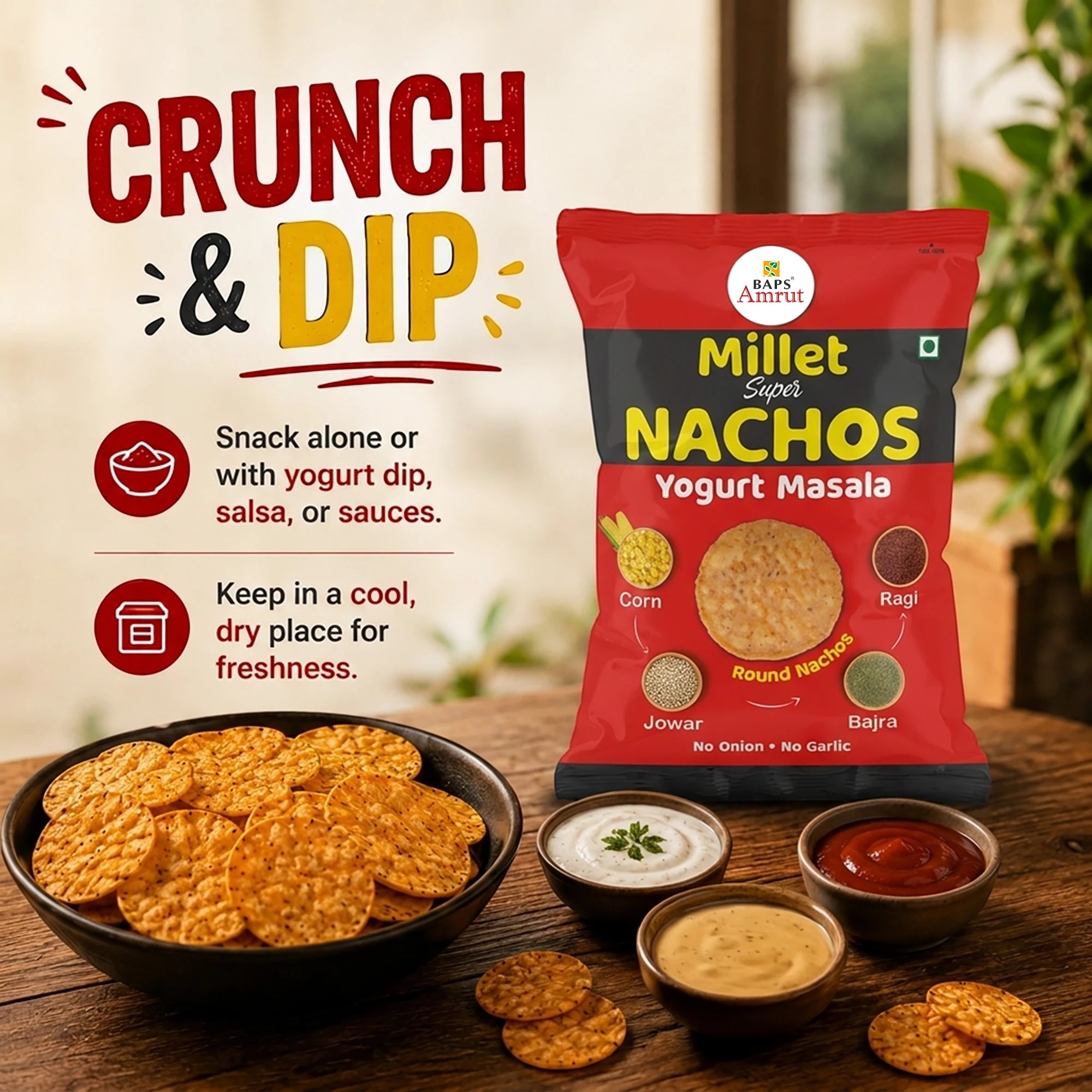Millet Super Nachos Yogurt Masala