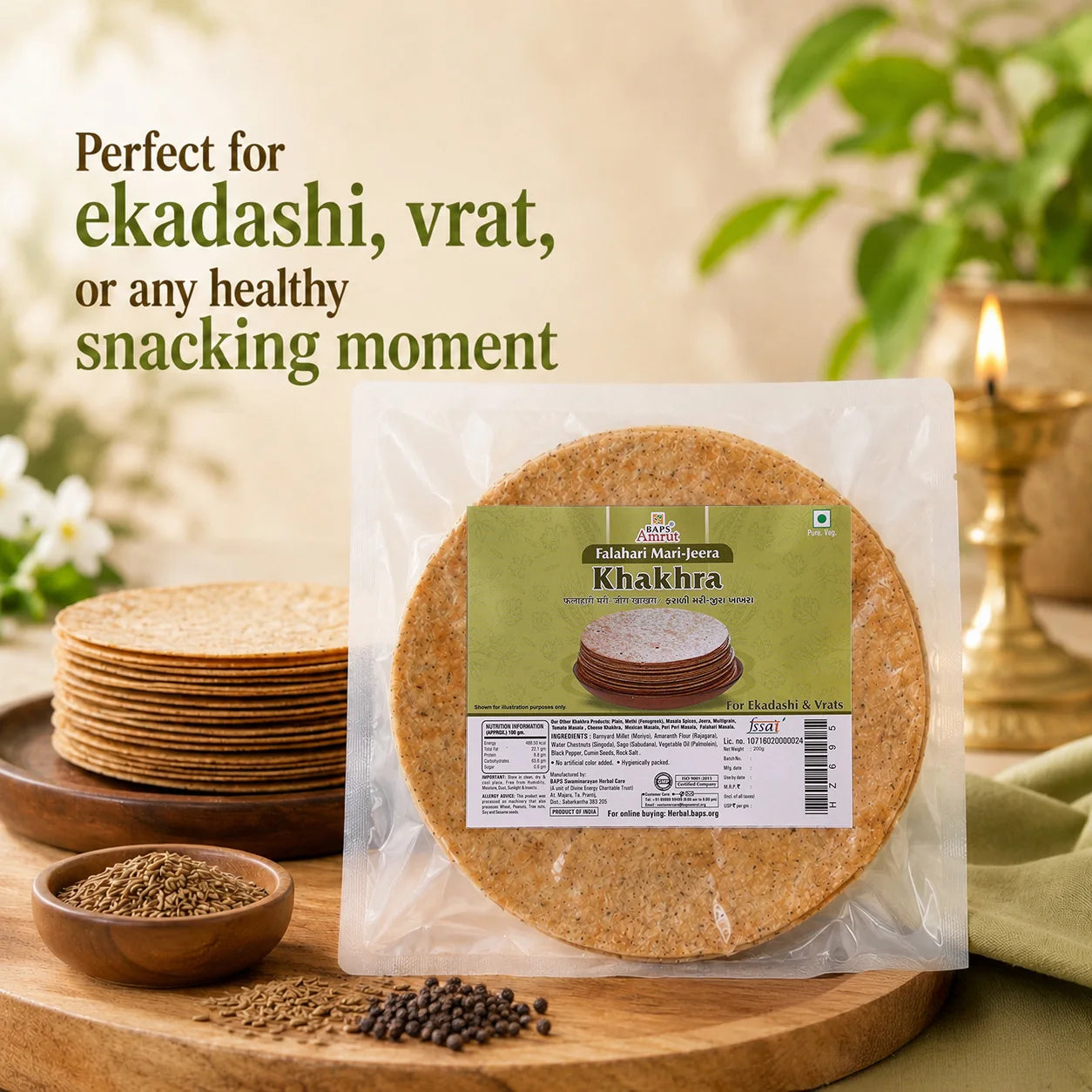 Falahari Mari jeera Khakhra