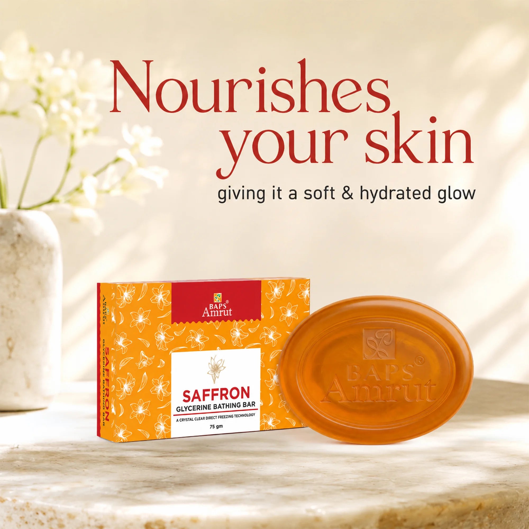 Saffron Glycerine Bathing Bar