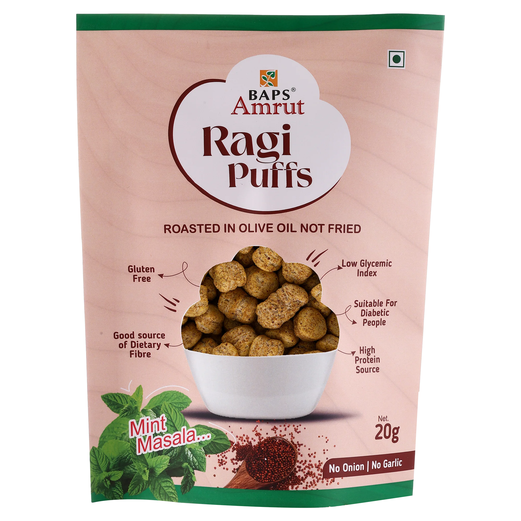 Ragi Puff (Mint Masala)