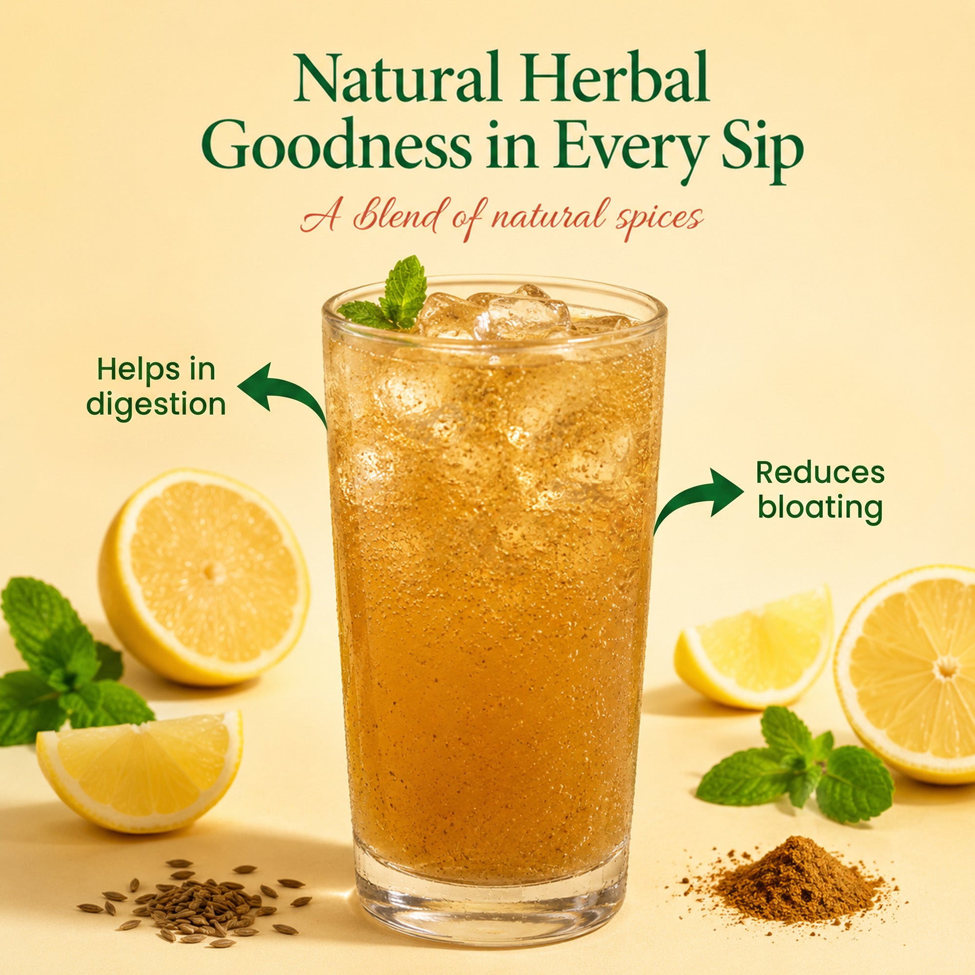 Herbal Masala Mix Soda with Lemon