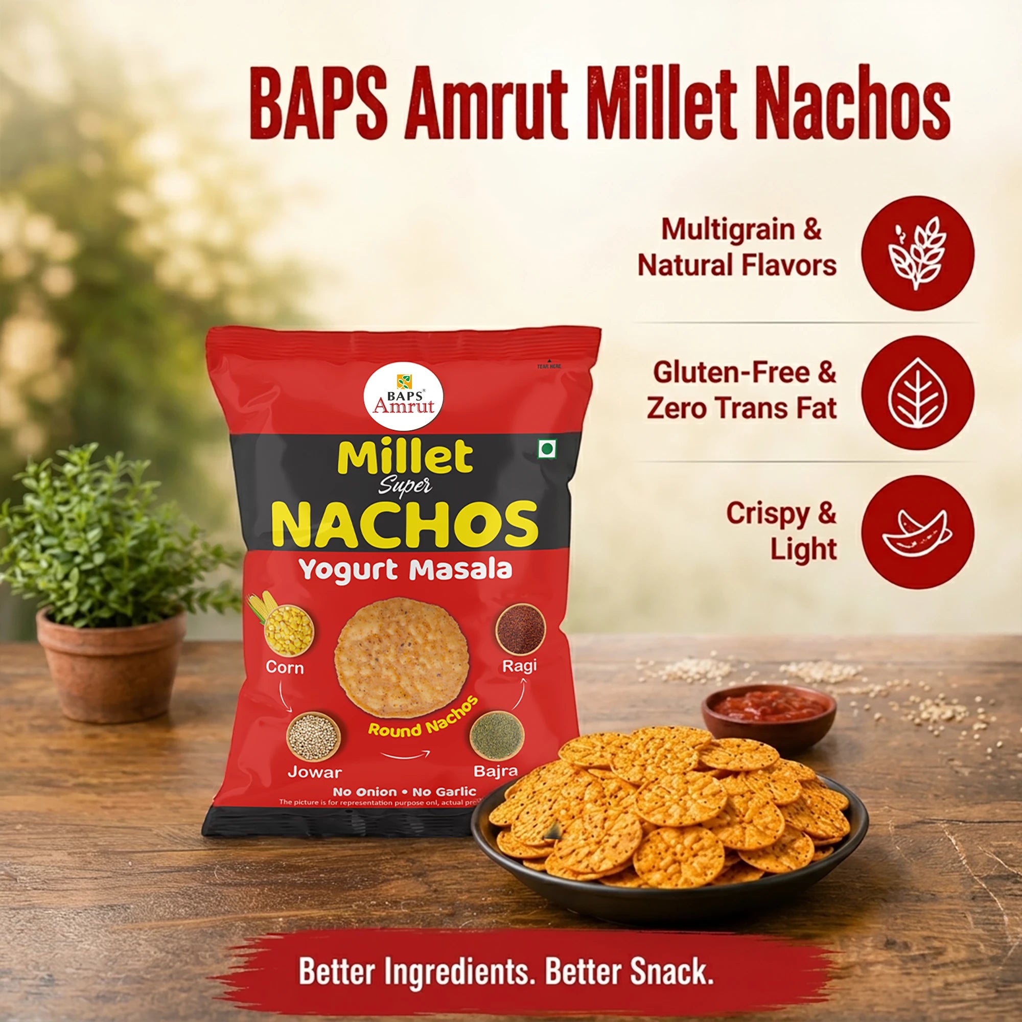 Millet Super Nachos Yogurt Masala