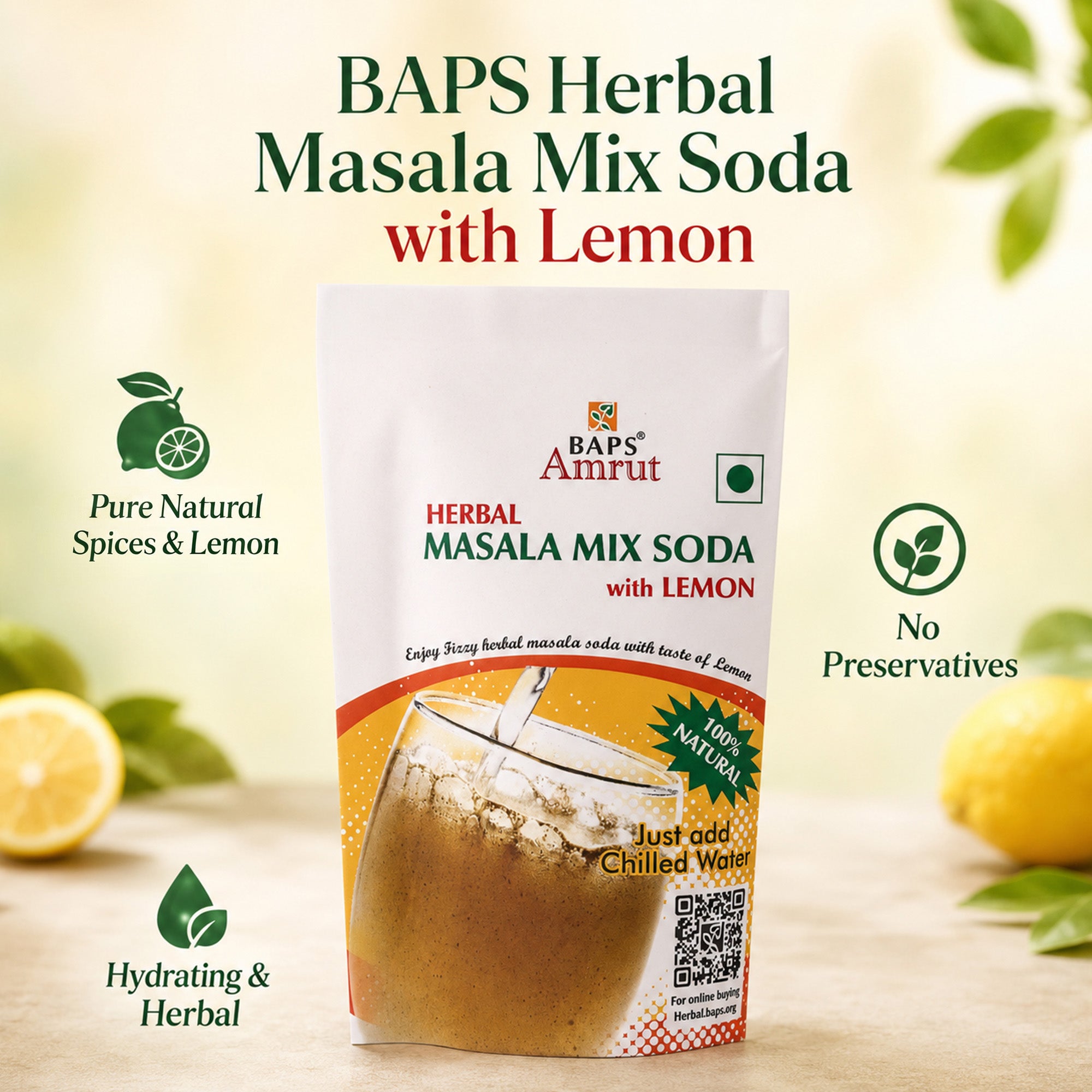 Herbal Masala Mix Soda with Lemon