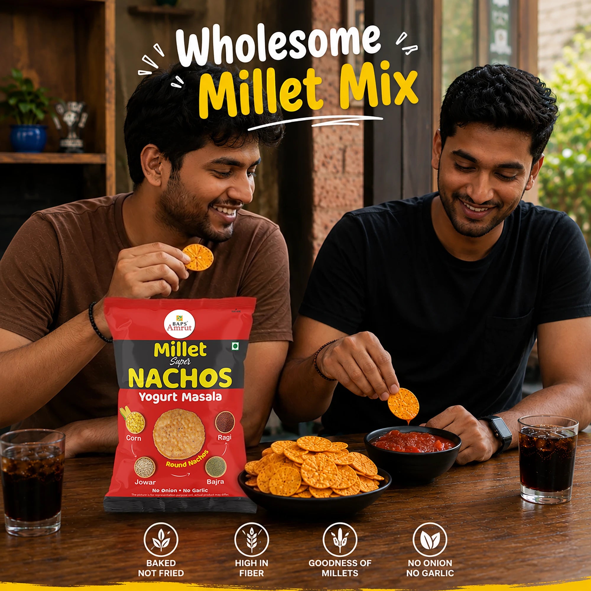 Millet Super Nachos Yogurt Masala