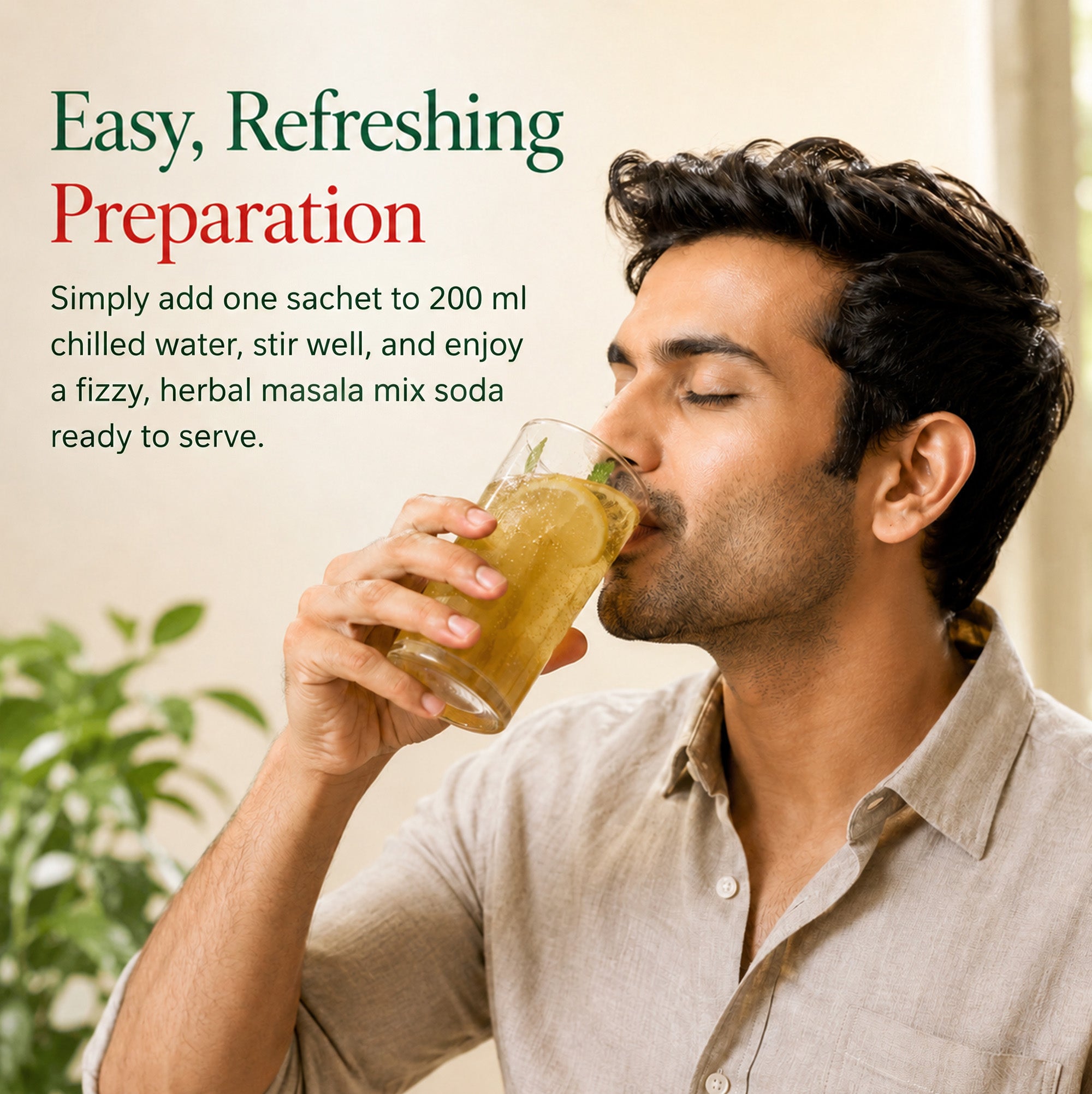 Herbal Masala Mix Soda with Lemon